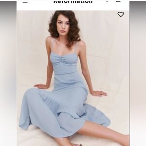Reformation Light Blue Midi Dress